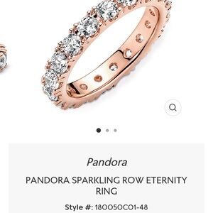 Pandora ROSE Gold Eternity Ring Sparkling Elegance